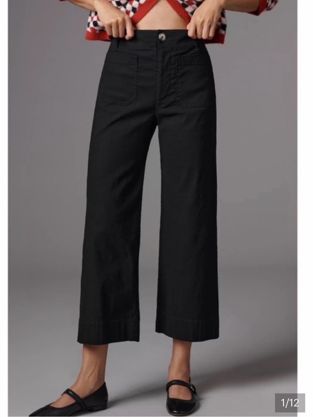 Maeve The Colette Black Wide-Leg Pants | 28P